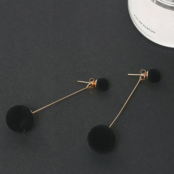 Long Slope Geometric asymmetry Rhinestone circle earrings - shopngos