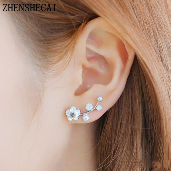 Crystal Flower Drop Earrings for Women new 2019 - shopngos