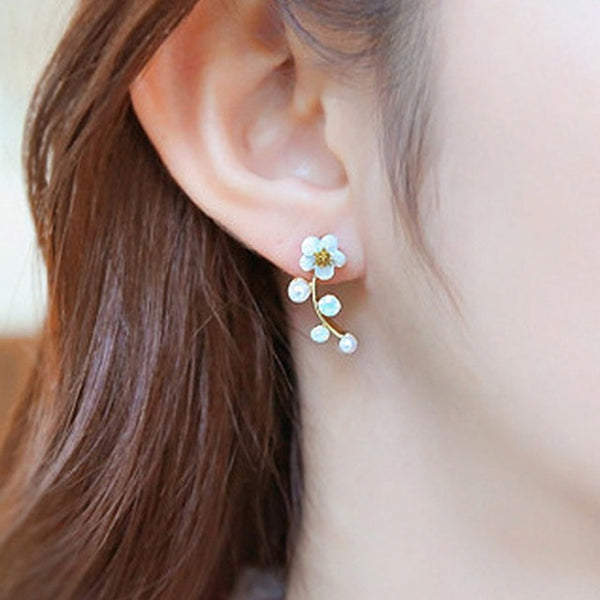 Crystal Flower Drop Earrings for Women new 2019 - shopngos