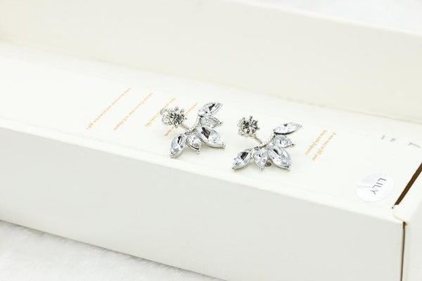 Crystal Flower Drop Earrings for Women new 2019 - shopngos