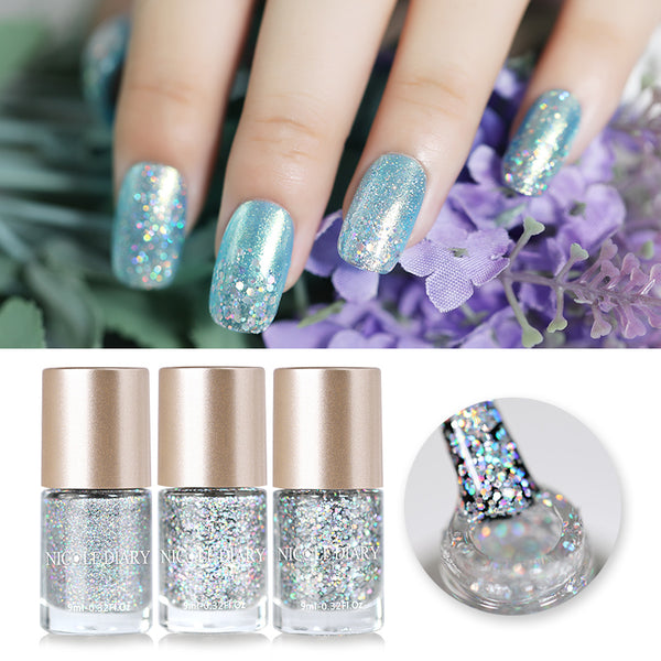 Holographic Metallic Chameleon Nail Polish Shell Stamping - shopngos