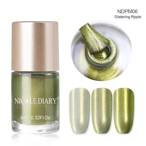 Holographic Metallic Chameleon Nail Polish Shell Stamping - shopngos