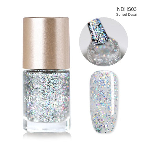 Holographic Metallic Chameleon Nail Polish Shell Stamping - shopngos