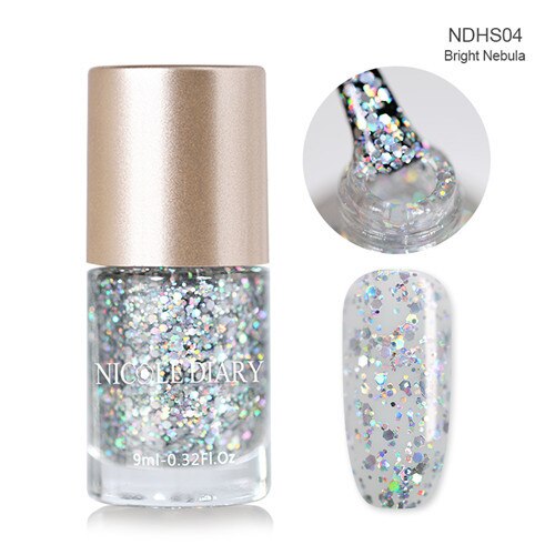 Holographic Metallic Chameleon Nail Polish Shell Stamping - shopngos