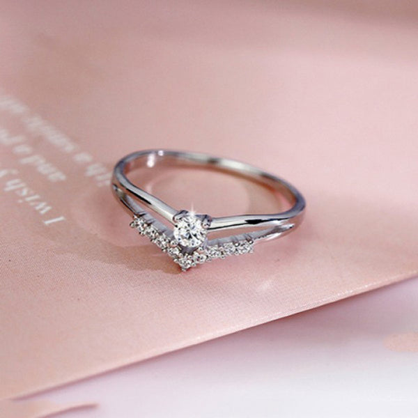 Crystal  Engagement Claws Design Hot Sale Rings - shopngos