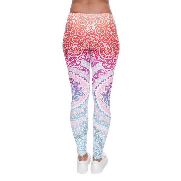 Aztec Round Ombre Printing leggings - shopngos