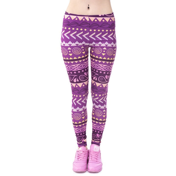 Aztec Round Ombre Printing leggings - shopngos