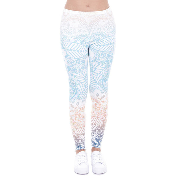 Aztec Round Ombre Printing leggings - shopngos